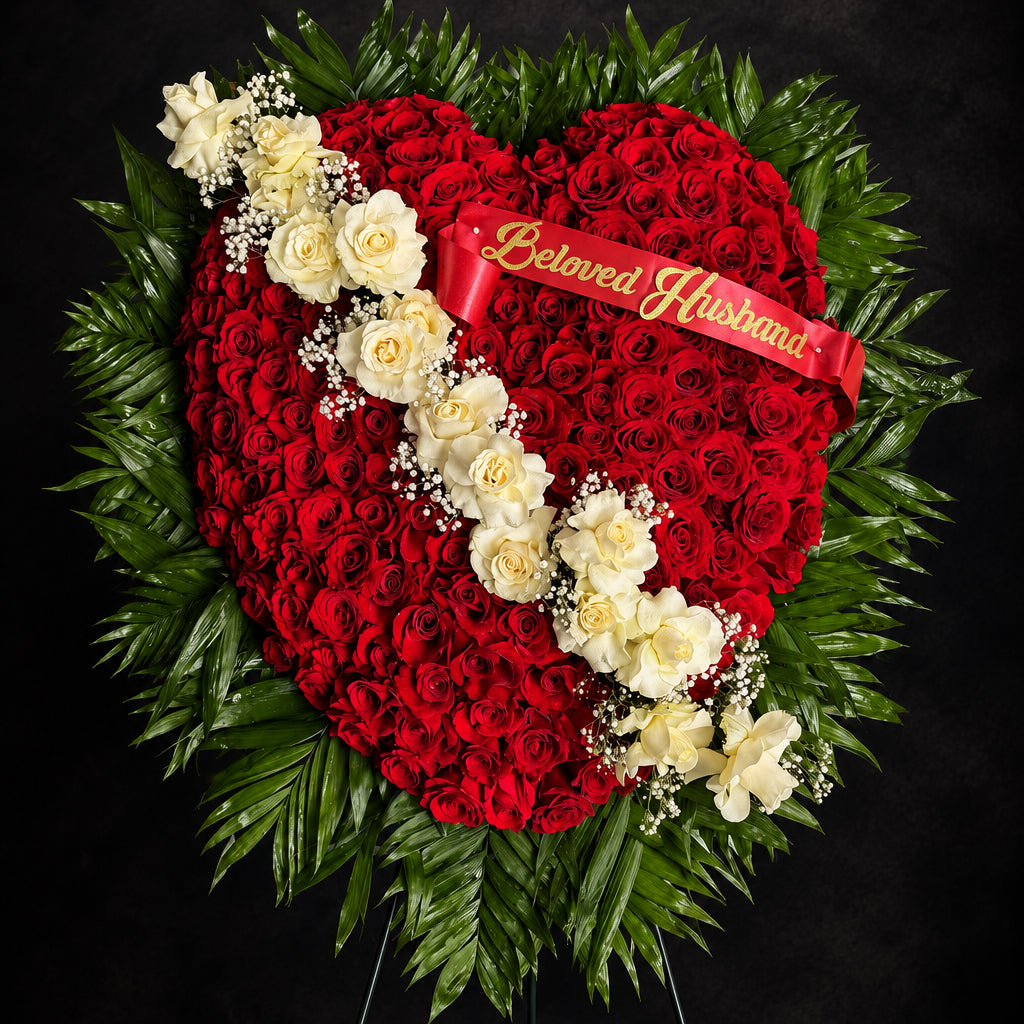 In Loving Memory rose heart