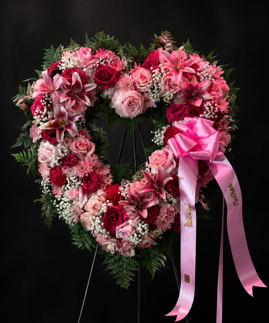 Open heart pink